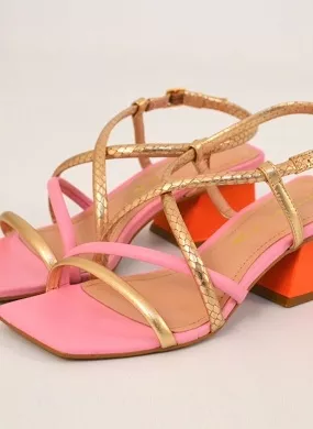 Sandália Couro Multicolor  Tabita - Foto 1