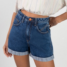 Shorts Jeans Hot Pant Flor de Lis - Pole Modas