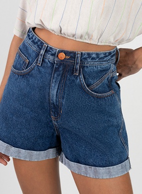 Shorts Jeans Hot Pant Flor de Lis - Pole Modas