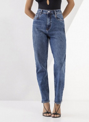 Cal�a Jeans Mom Super Alta Com Elasticidade Lez a Lez  - Foto 3