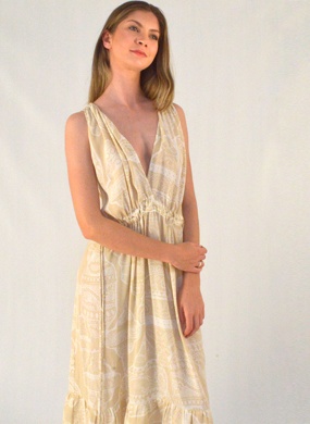 Vestido Midi Sem Manga Estampa Lumiere Cant�o  - Foto 2