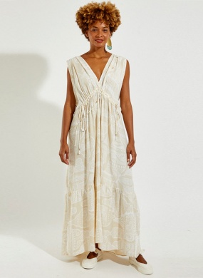 Vestido Midi Sem Manga Estampa Lumiere Cant�o  - Foto 4