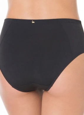 Calcinha Cintura Alta Refor�ada Liz Cor Preta - Foto 1
