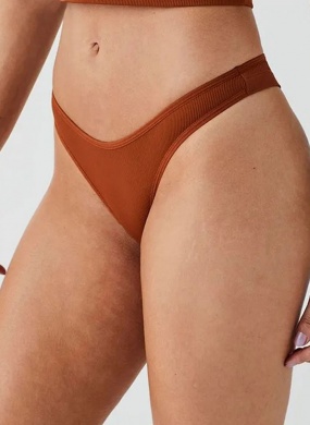 Calcinha Fio Dental Sport Deluxe Cor Ferrugem - Foto 1