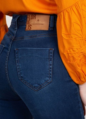 Cal�a Cristal Skinny Jeans Flor de Lis - Foto 2