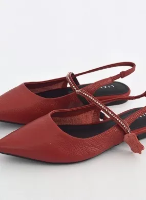 Sapatilha Couro Floater Lia Line Cor Wine - Foto 1