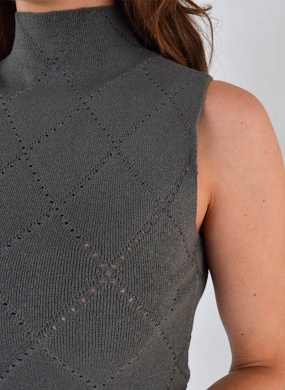 Regata Tricot Modal Casualli Cor Chumbo - Foto 2
