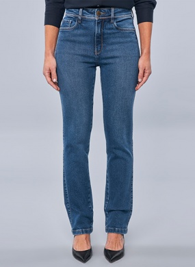 Cal�a jeans escuro reta Scalon - Foto 1