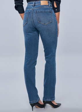 Cal�a jeans escuro reta Scalon - Foto 2