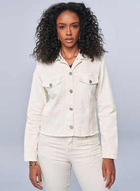 Jaqueta Sarja Off White Scalon  - Foto 1