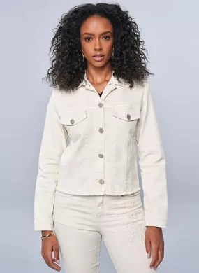 Jaqueta Sarja Off White Scalon  - Foto 1