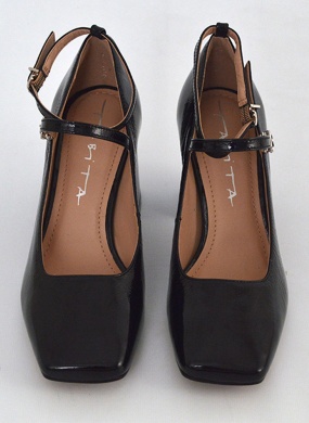 Slingback Couro Verniz Preto Tabita - Foto 2