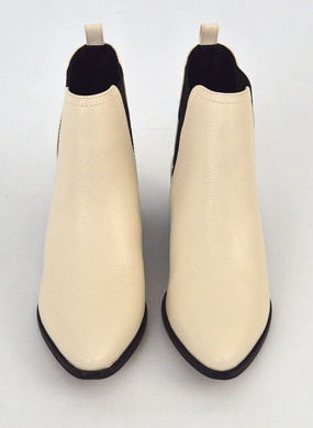 Bota Couro Floater Cor Off White Tabita - Foto 2