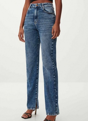 Cal�a Jeans Reta Slim Com Cintura Super Alta Lez a Lez  - Foto 1