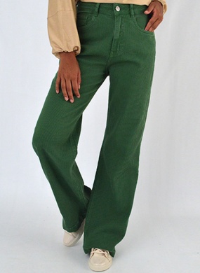 Cal�a Cotel� Wide Leg Com Cintura Super Alta Verde Lez a Lez  - Foto 2
