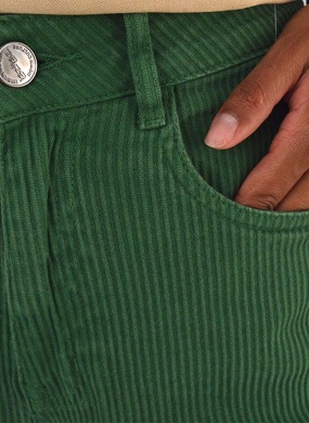 Cal�a Cotel� Wide Leg Com Cintura Super Alta Verde Lez a Lez  - Foto 3