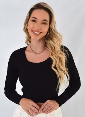 Blusa Tricot Preto Bana Bana - Foto 2