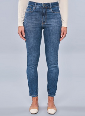 Cal�a Jeans Skinny Escura Scalon - Foto 1