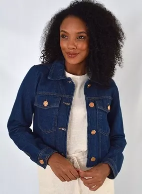 Jaqueta Jeans Estonagem Escura Bana Bana - Foto 1