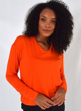 Blusa Viscose Cor Paprica Declari - Foto 1