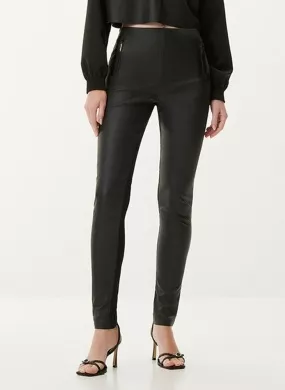 Calça Skinny Cintura Média Em PU Com Detalhe Zíper Lez a Lez   - Foto 1