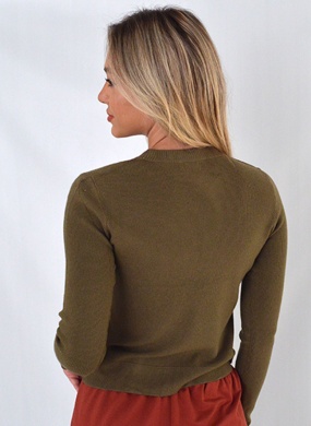Blusa Fio de Cachemir Cor Militar Susan Zheng  - Foto 3