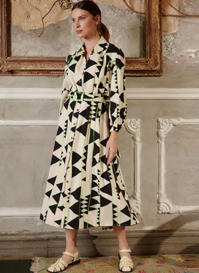 Vestido Chemisier Estampado Artsy Cant�o  - Foto 1