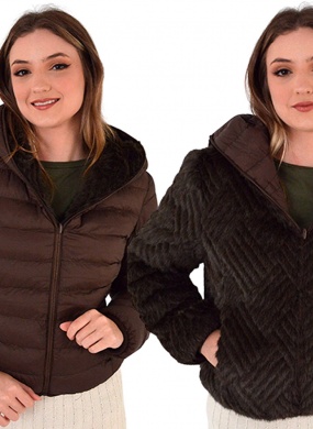 Jaqueta Estofada Revers�vel Cor Cocoa Alpelo - Foto 9