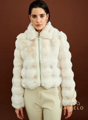 Casaco de Pele Sint�tica Bubbles Vanilla Alpelo - Foto 4