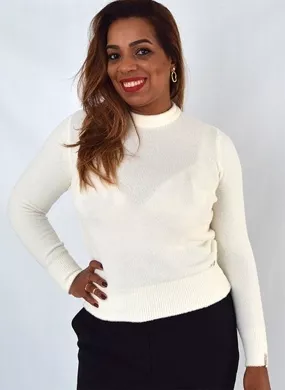 BLUSA BIAMAR EM FIO PLUMA GOLA REDONDA Branca - Foto 2