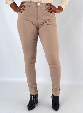 Cal�a Skinny Cor Cru Flor de Lis - Foto 1
