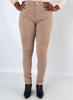 Cal�a Skinny Cor Cru Flor de Lis - Foto 2
