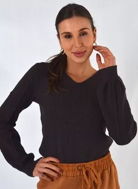 Blusa Tricot Chumbo Susan Zheng  - Foto 1