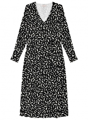 Vestido Midi Manga Longa Estampado Com Cinto Lez a Lez  - Foto 1