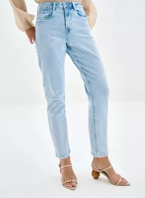 Calça Jeans Mom Cropped Cintura Alta Comfort Lez a Lez - Foto 1