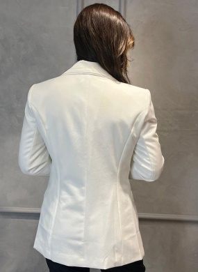 Blazer Off White Sem Fechamento Donna Ritz  - Foto 1