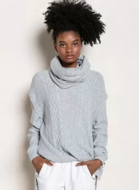 Blusa Biamar Com Gola Removível Cinza - Foto 2