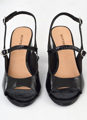 Sand�lia Couro Verniz Preto Bottero - Foto 2