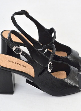 Sand�lia Couro Verniz Preto Bottero - Foto 3