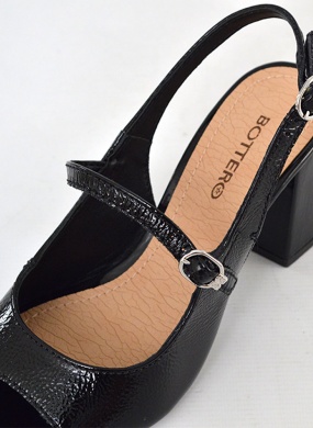 Sand�lia Couro Verniz Preto Bottero - Foto 5