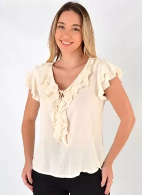Blusa Viscose Texturizada Gatos e Atos Off White - Foto 1