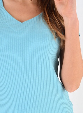 Blusa Viscolycra Canelada Tribeca Cor Anis - Foto 2