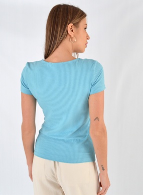 Blusa Viscolycra Canelada Tribeca Cor Anis - Foto 3