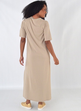 Vestido Longo B�sico Algod�o Haya Fendi - Foto 3