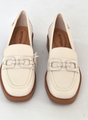 Mocassim Couro Napoli Off White Bottero - Foto 2
