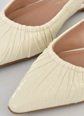 Slingback Chanel Couro Verniz Off White Tabita - Foto 2