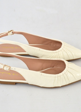 Slingback Chanel Couro Verniz Off White Tabita - Foto 3