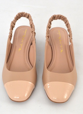 Slingback Couro Nude Tabita - Foto 2