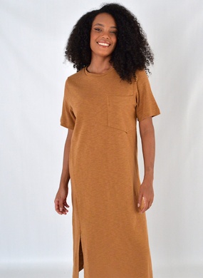 Vestido Midi B�sico Algod�o Haya - Foto 2
