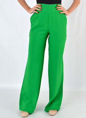 Cal�a Viscose Pantalona Verde Para�so Lucidez  - Foto 1